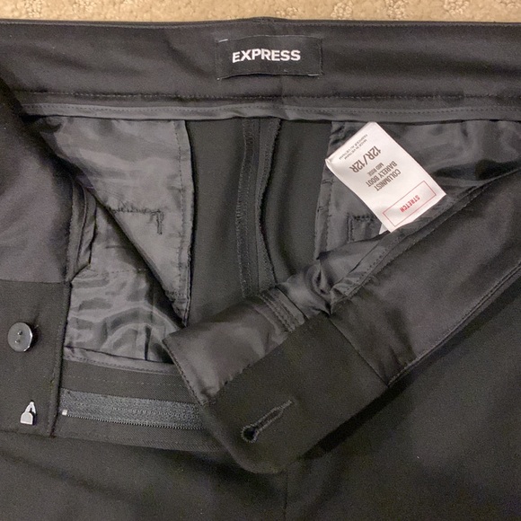 Express Columnist Barely Boot mid rise stretch trousers, size 12R, black - Picture 2 of 5